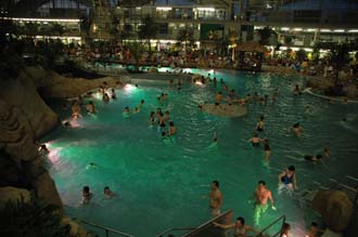 TGL Tropical Islands Resort Krausnick Brand Bali Lagoon pool by night 01 3008x2000